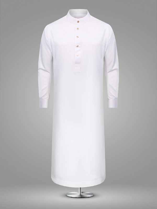 Smooth White Thobe - Large (L)
