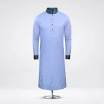 Sky Blue Textured Panjabi