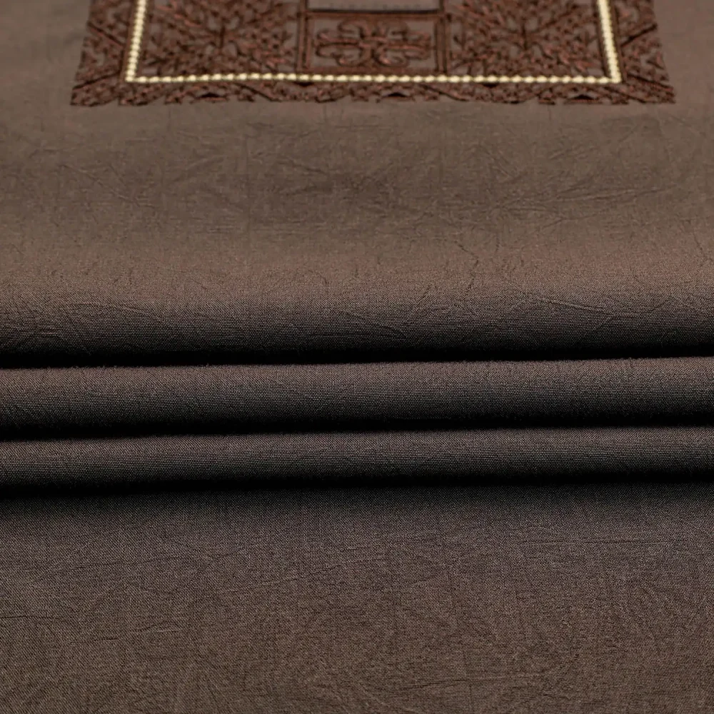Chocolate Textured Embroidered Panjabi