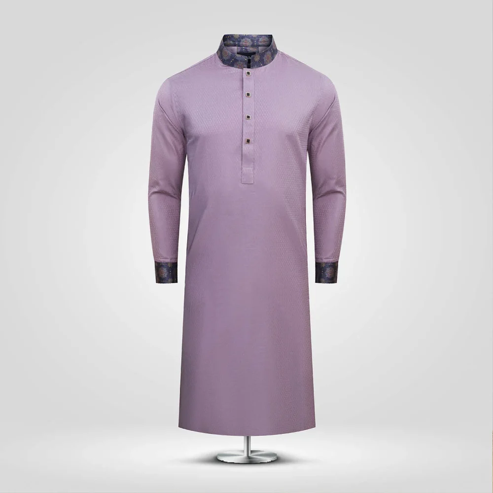 Onion Purple Textured Panjabi