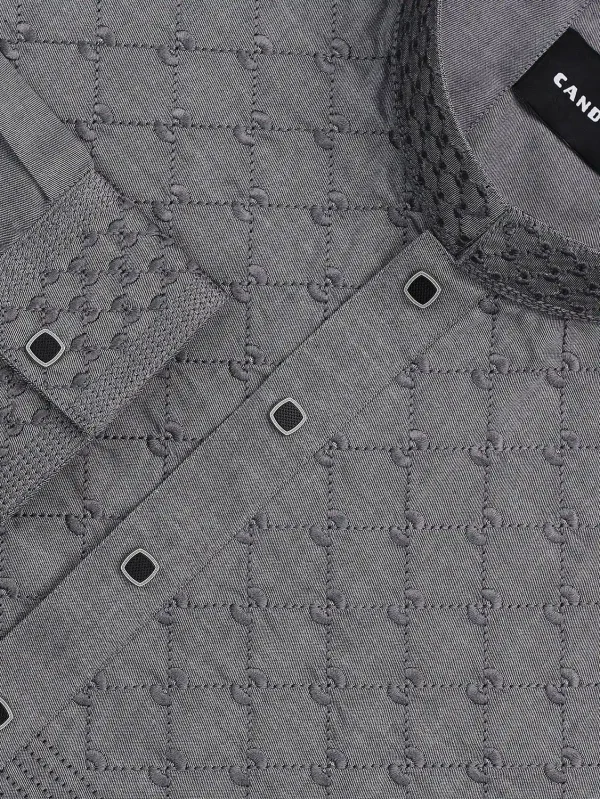 Gray Embroidered Cotton Panjabi