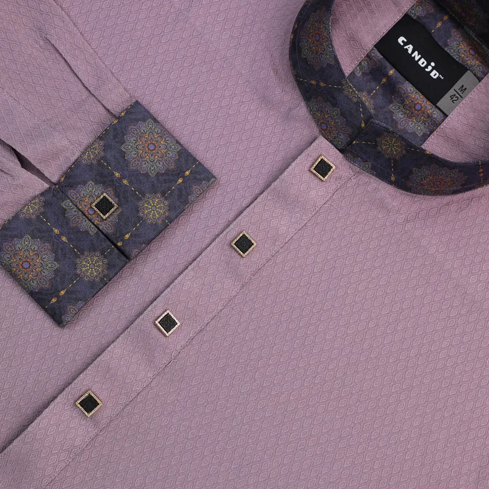 Onion Purple Textured Panjabi