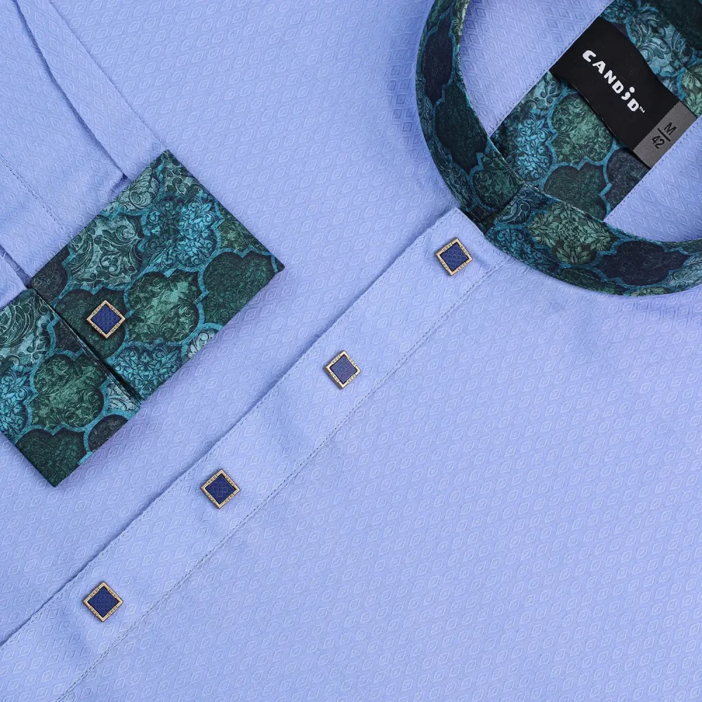 Sky Blue Textured Panjabi